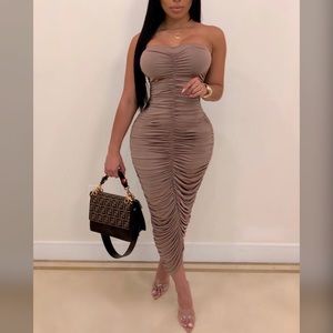 Ruched Design Tube Dress